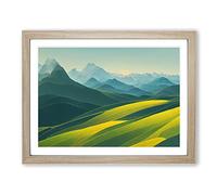 Incredible Mountain Landscape Framed Print | A2 Oak Framed Wall Art | Ready to Hang | Modern Landscape Picture | Living Room Bedroom Lounge Office