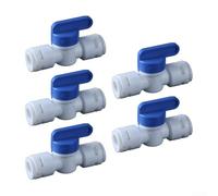 Incredible Performance with this Set of Five Push In Connection shut off ball valves (A)