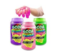 Incredible Play SODA Slime Ooey Gooey...Translucent Groovy, Squishy, Squeezy, Popping, Stretchy Slime Complete Gift Set Party Bundle - 3 Pack (Purple, Pink & Green) 3.88 oz Each
