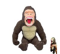 Incredible Stretchy Gorilla - Stress Relief Toy for Kids and Adults, Soft Squeeze Monkey Toy, Jungle Games, Rubber Stretchy Animal (Angry Gorilla)