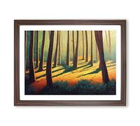 Incredible Summer Forest Framed Print | A2 Walnut Framed Wall Art | Ready to Hang | Modern Landscape Picture | Living Room Bedroom Lounge Office