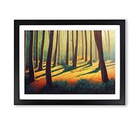 Incredible Summer Forest Framed Print | A4 Black Framed Wall Art | Ready to Hang | Modern Landscape Picture | Living Room Bedroom Lounge Office