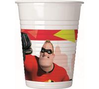 Incredibles 2 Plastic Party Cup (Pack Of 8) Red/white/black (One Size)