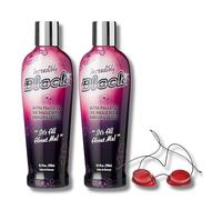 Incredibly Black 10X Ultra Powerful Double Dark Bronzing Lotion with Vitamin A & E, Nourishing Shea Butter,and Coconut Oil - 250ml Pack of 2 with Complimentary Sunbed Goggles