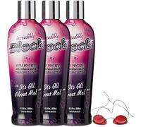 Incredibly Black Tanning Lotion 250ml Pack of 3 - 10X Double Dark Bronzer with Vitamin A & E, Shea Butter & Coconut Oil for Sunbed Use with Sunbed Goggles