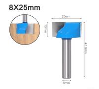 Incredibly Reliable 8mm Carpenter's Router Bit made with Solid Carbide For Precise Routing And Clean Bottom Finishing (25mm )