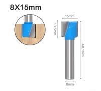 Incredibly Reliable 8mm Carpenter's Router Bit made with Solid Carbide For Precise Routing And Clean Bottom Finishing (15mm )