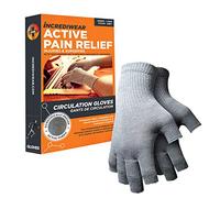 Incrediwear Fingerless Circulation Gloves Arthritis Gloves, Grey