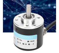 Incremental Optical Rotary Encoder, 6mm Solid Shaft, DC 5-24V, NPN Open Collector Output, 100-600 P/R, for Industrial Motion Control Systems(100p/r)