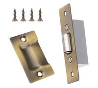 INCREWAY 1 Set Silent Roller Catch, Stainless Steel Ball Catch Roller Latch with Strike Plate for Kitchen Cabinet Closet Cupboard Furniture Door (Bronze)