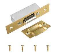 INCREWAY 1 Set Silent Roller Catch, Stainless Steel Ball Catch Roller Latch with Strike Plate for Kitchen Cabinet Closet Cupboard Furniture Door (Gold)