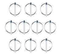 INCREWAY 10pcs 4.5mm Carbon Steel Yoke-End Locking Pins - Silver