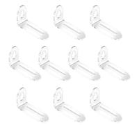 INCREWAY 10Pcs L-Shape Brackets Transparent Clear Acrylic Corner Bracket 90 Degree Support Shelf Corner Brace Right Angle Bracket