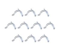 INCREWAY 10PCS Shaft Locking Pin, 4.5 * 40MM Zinc Planted Round Loop Wire Lock Pin, Silver Safety Coupler Pin for Track Farm Lawn Garden