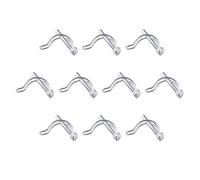 INCREWAY 10PCS Shaft Locking Pin, 8 * 45MM Zinc Planted Round Loop Wire Lock Pin, Silver Safety Coupler Pin for Track Farm Lawn Garden