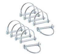 INCREWAY 10pcs Wire Lock Pin, 1/4 Inch Heavy Duty Safety Coupler Pin Shaft Locking Pto Hitch Pin with Round Arch Wire Retainer for Farm Trailers Lawn Garden