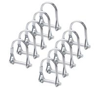 INCREWAY 10Pcs Wire Lock Pin, Carbon Steel Shaft Locking Pin, Round Loop Wire Lock Pin for Track Farm Lawn（M4.5 * 30）