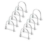 INCREWAY 10Pcs Wire Lock Pin, Carbon Steel Shaft Locking Pin, Round Loop Wire Lock Pin for Track Farm Lawn（M5*50）