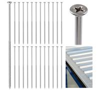INCREWAY 12Pcs 7-Inch Stainless Steel Gutter Screws | Stainless Steel Roof Gutter Downspout Repair Screws for 5-Inch Residential Rain Gutters Sagging Repair and Maintenance
