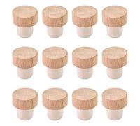 INCREWAY 12PCS T-Shape Wooden & Rubber Wine Stoppers, T-Plug Corks for Wine Bottle, Glass Bottle