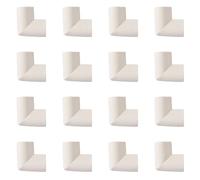 INCREWAY 16 Packs Child Safety Corner Protectors, U Shaped Super Soft Corner Cushion Guards Glass Table Corner Protector with Adhesive, Beige