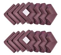 INCREWAY 16pcs Brown Safety Corner Cushion，Super Soft Baby Proofing Corner Protector with Adhesive