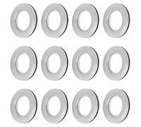 INCREWAY 16Pcs Curtain Grommets, 4.2cm Inner Diameter ABS Plastic Low Noise Roman Ring Curtain DIY Eyelet Rings Sewing Top Grommets (Silver)