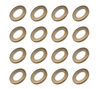 INCREWAY 16Pcs Curtain Grommets, 4.2cm Inner Diameter ABS Plastic Low Noise Roman Ring Curtain DIY Eyelet Rings Sewing Top Grommets (Brown)