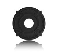 INCREWAY 1Pack Black Lighting PU Ceiling Medallion Ceiling Cover Plate for Light Fixtures Ceiling Light Trim, 12 Inch OD x 3.5 Inch ID
