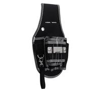 INCREWAY 1Pack Small Tool Pouch, Compact Tool Pouch with Waist Strap Clip, Mini Gear Organizer Carrier for Electricians Handyman Maintenance Hiking Daily Carry Essentials (Black)