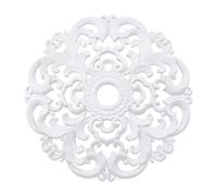 INCREWAY 1Pc 3D Modeling Ceiling Medallion Lighting Medallion Cover Plate for Light Fixtures Ceiling Light Trim, 12.12 Inch OD x 1.49 Inch ID（White）