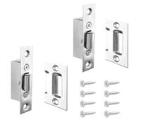 INCREWAY 2 Sets Silent Roller Catch, Cabinet Door Catch, Door Ball Catch with Strike Plate for Closet Door (Silver)