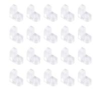 INCREWAY 20Pcs Acrylic Corner Bracket, Crystal Clear Acrylic 90 Degree Right Angle Brackets, L-Shaped Support Shelf Corner Brace for DIY Projects Display Gift Box (Clear)
