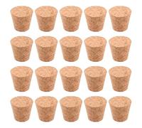 INCREWAY 20Pcs Natural Tapered Cork Stoppers, Reusable Multi-Purpose Sealing Plugs for Wine Bottles Brewing Containers Craft Projects and DIY Storage (39x29x35mm)