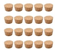 INCREWAY 20pcs Tapered Cork Stoppers, Conical Wooden Wine Bottle Stopper, Natural Soft Wood Plugs for Wine Bottle Glass Bottle Jar