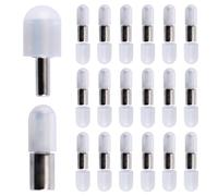 INCREWAY 20Sets 3mm Silver Shelf Support Pins, Adjustable Pegs with Protective Rubber Sleeves, Replacement Clip Holders for Bookshelves, Bookcases, Cupboards, and Glass Wood Shelve