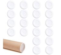 INCREWAY 24PCS Cardboard Mailing Tube Cover, Plastic Protective Cover for Paper, Inner Plug Plastic Covers, End Plugs for Mailing Tubes, Documents, Posters