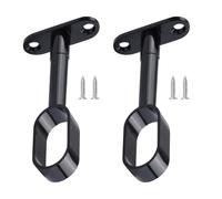 INCREWAY 2PCS Black Heavy Duty Curtain Rod Brackets, Adjustable Ceiling/Wall Mount Supports for Rods, Ceiling Curtain Pole Brackets for Window Drapery, Closet Wardrobe & Shower Curtains