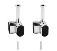 INCREWAY 2pcs Hidden Installation Corner Closet Rod Support Bracket 90 ° Heavy Duty Wardrobe Accessories Clothes Rail Flange Seat for Cabinet Wardrobe in Bedroom Bathroom