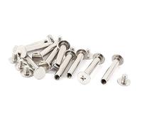 INCREWAY 30 Sets Binding Chicago Screws, 5mm x 30mm Nickel Plated Binding Screw Binder Post, Silver Tone