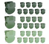 INCREWAY 30Pcs Cubicle Clips, Panel Clip Hook, Pin Picture Hangers for Fabric Walls, Versatile Office Organizer Hooks for Hanging Notes Memo Photos Lightweight Documents (Green)