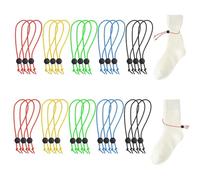 INCREWAY 30pcs Mixed Color Sock Clip Nylon Band Laundry Sock Storage Clip Keep Socks Organized Cable Tie Clip Sock Organizer Sock Strap for Washer & Dryer Washing Care Tools Cleaning Loop Accessories
