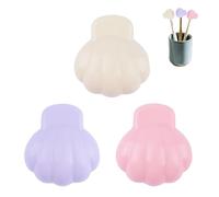 INCREWAY 3Pcs Cartoon Shell Toothbrush Cover, Cute Silicone Dust Proof Case Holder for Travel, Clamp Design Fits Kids Adult Electric Toothbrushes, Mixed White Purple Pink