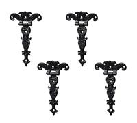 INCREWAY 4pcs Classic Decorative T-Strap Hinges, 3.2 inch Heavy Duty Zinc Alloy Antique Shed Door Hinges with Screws (Black)