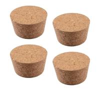 INCREWAY 4Pcs Cork Stoppers, Natural Wood Tapered Stoppers, Cork Plugsfor Wine Bottles Preserve Jars Crafting Projects Homebrewing Glass Container Sealing Applications (67 * 57 * 35mm)