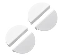 INCREWAY 4PCS Half Moon Drawer Pulls Aluminum Alloy Cabinet Pulls Semicircle Knobs Decorative Door Knobs (White)