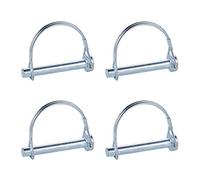 INCREWAY 4PCS Shaft Locking Pin, D-shaped Carbon Steel Lock Pin Galvanized Round Loop Wire Lock Pin Coupler Trailer Hitch Pin Round Arch Wire Trailer for Farm Lawn Garden