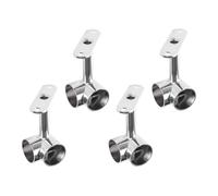 INCREWAY 4PCS Silver Corner Closet Rod Support Brackets, 90° 25mm Heavy Duty Wardrobe Accessories for Cabinet Wardrobe in Bedroom Bathroom