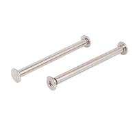 INCREWAY 5mm X 60mm Nickel Plated Binding Chicago Screw Posts Barrel Nuts Docking Rivets Silver Tone 30pcs