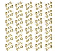 INCREWAY 60 Sets Chicago Screws Assorted Kit, 5mm x 20mm Binding Screws Post Golden M5 Round Cross Head Stud Screw Posts Nail Rivet Book Binding Posts for Scrapbook Photo Albums